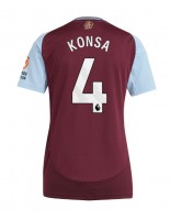 Aston Villa Ezri Konsa #4 Domácí Dres pro Dámské 2024-25 Krátký Rukáv